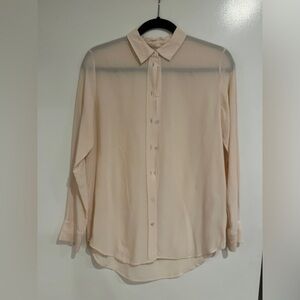 Everlane button down silk blouse